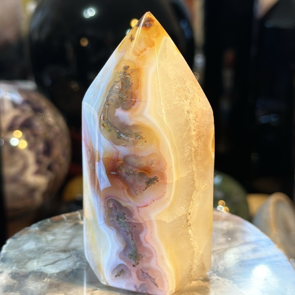 Carnelian Crystal Tower With Druzy! - Picture 4 of 13